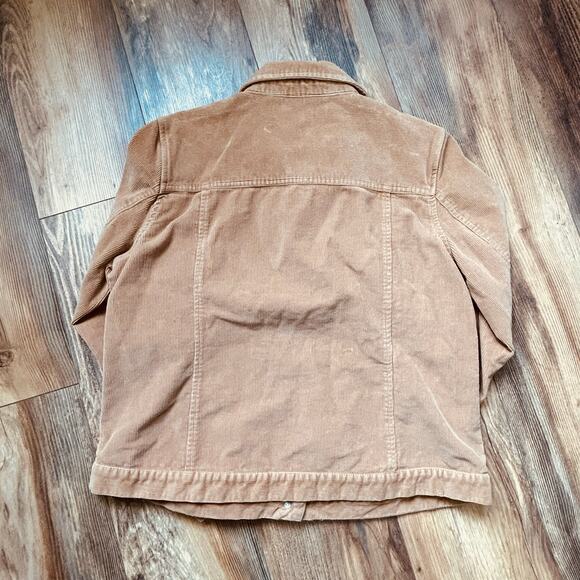 Y2K Vintage Corduroy Jacket Camel Brown Chore Jacket Stretch Fashion Bug Large - Picture 3 of 6